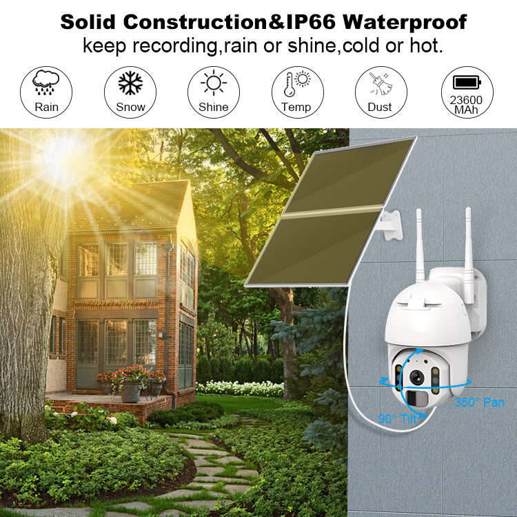 Wireless Solar power wifi security camera (Dual Solar Panel)