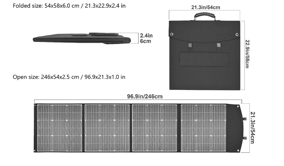 200W Foldable solar panel EC200